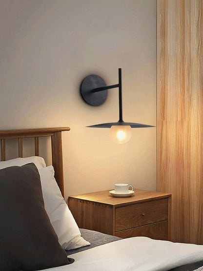 Gea Iron Wall Lamp | Metal, Iron, Glass | White, Black, Gray