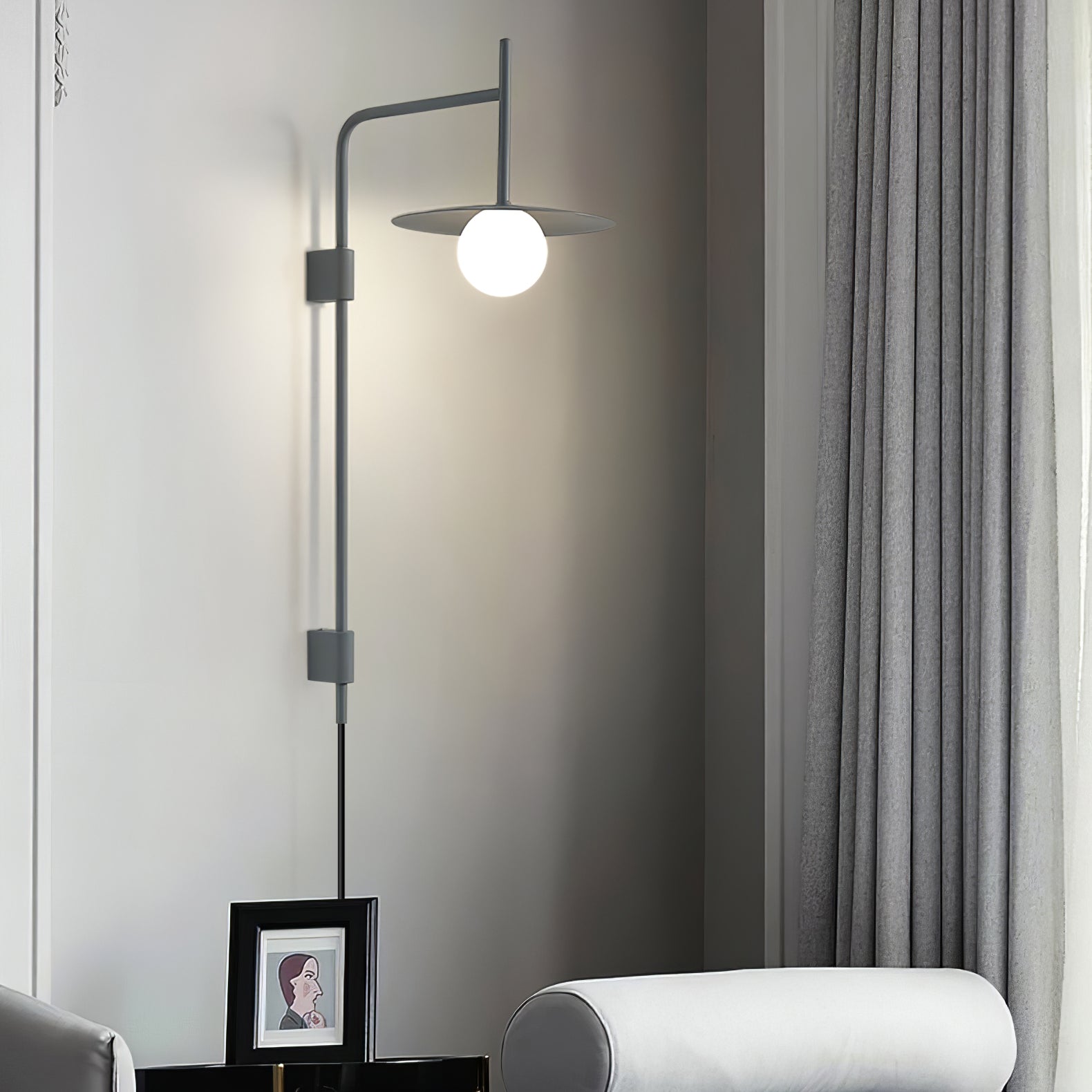 Gea Swing Arm Wall Lamp | Metal & Glass | Set of 2