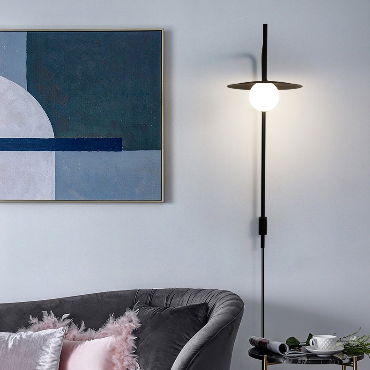 Gea Swing Arm Wall Lamp | Metal & Glass | Set of 2