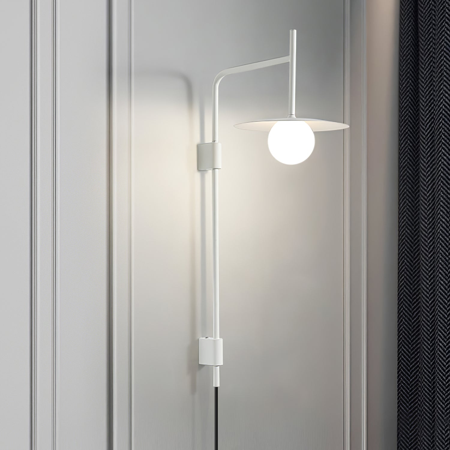 Gea Swing Arm Wall Lamp | Metal & Glass | Set of 2
