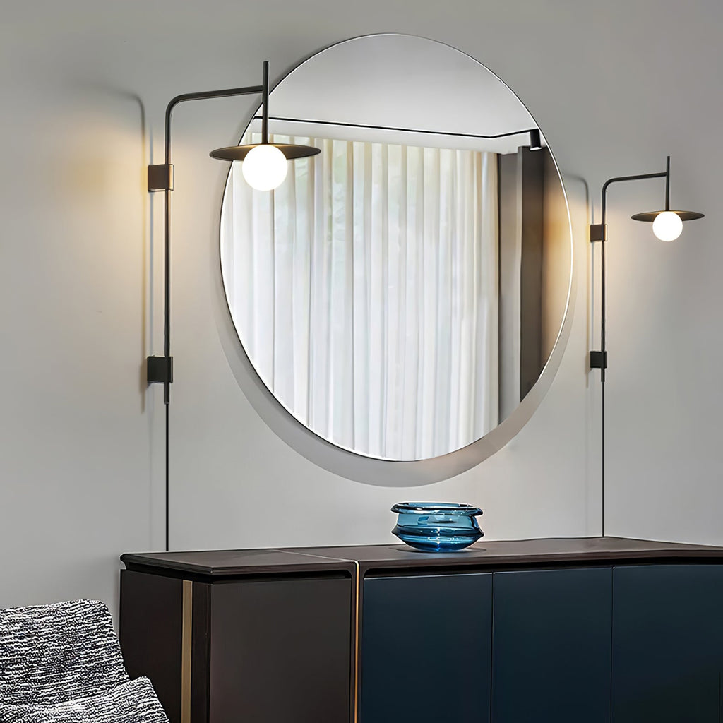 Gea Swing Arm Wall Lamp | Metal & Glass | Set of 2