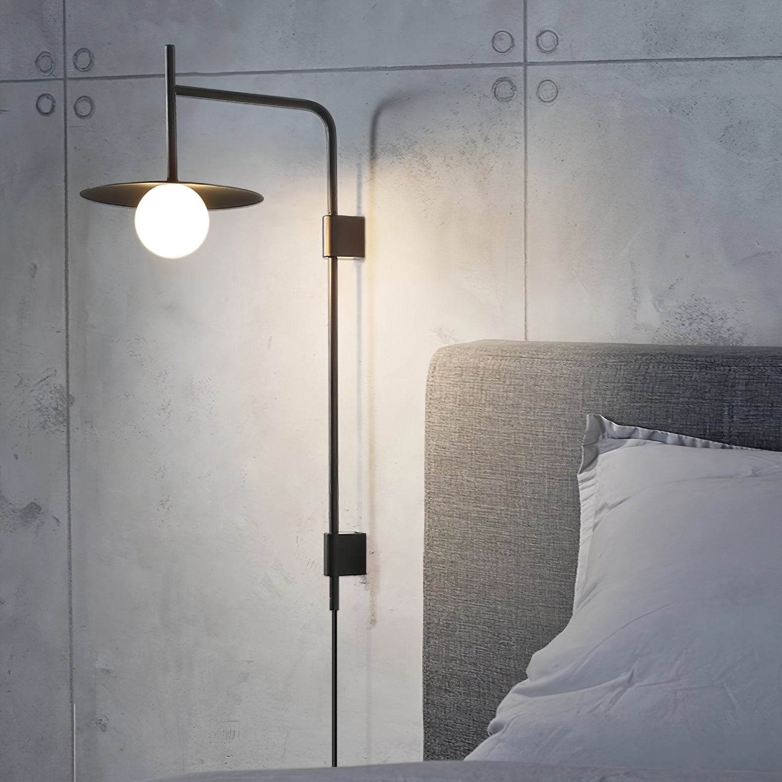 Gea Swing Arm Wall Lamp | Metal & Glass | Set of 2