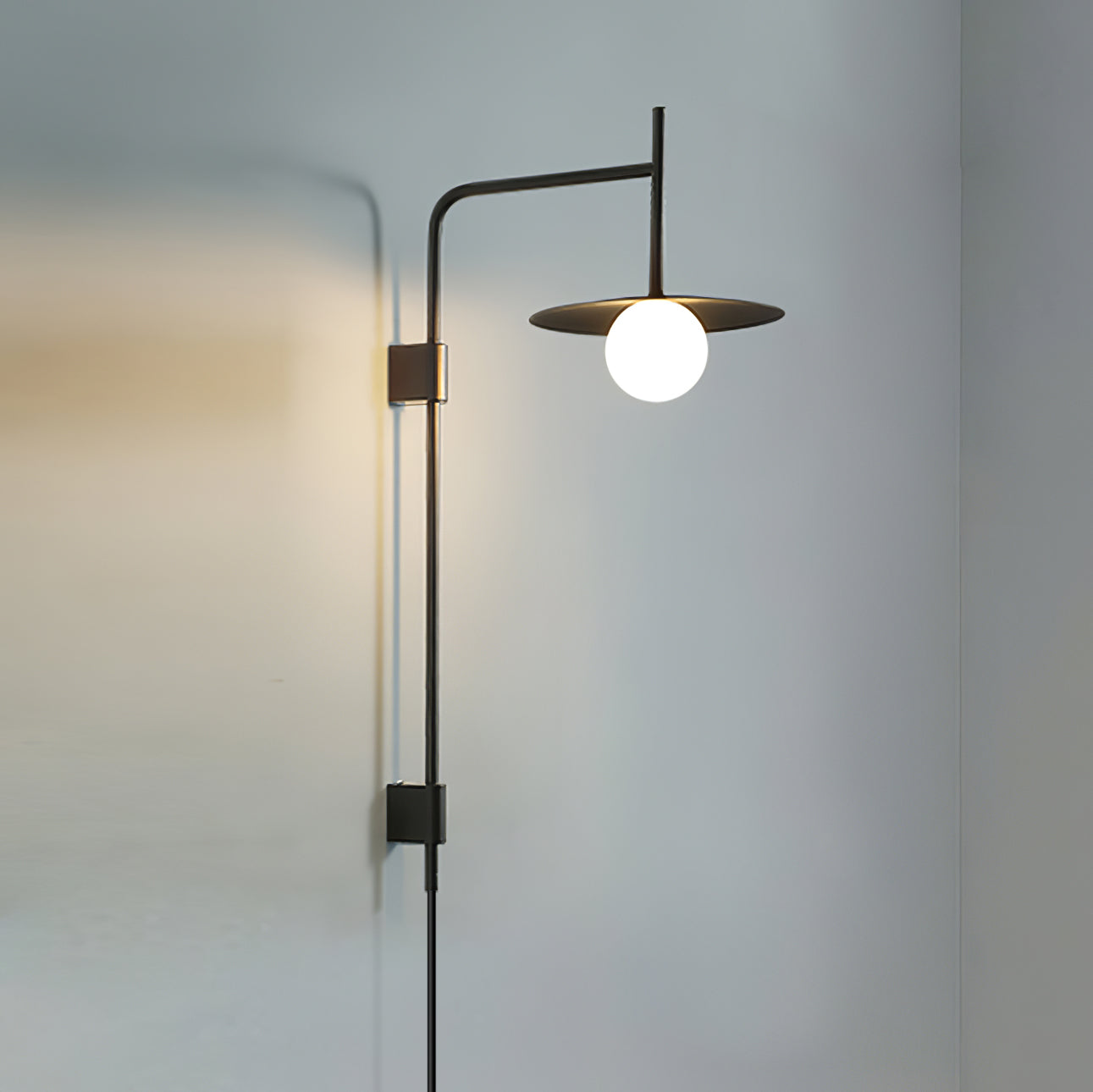Gea Swing Arm Wall Lamp | Metal & Glass | Set of 2