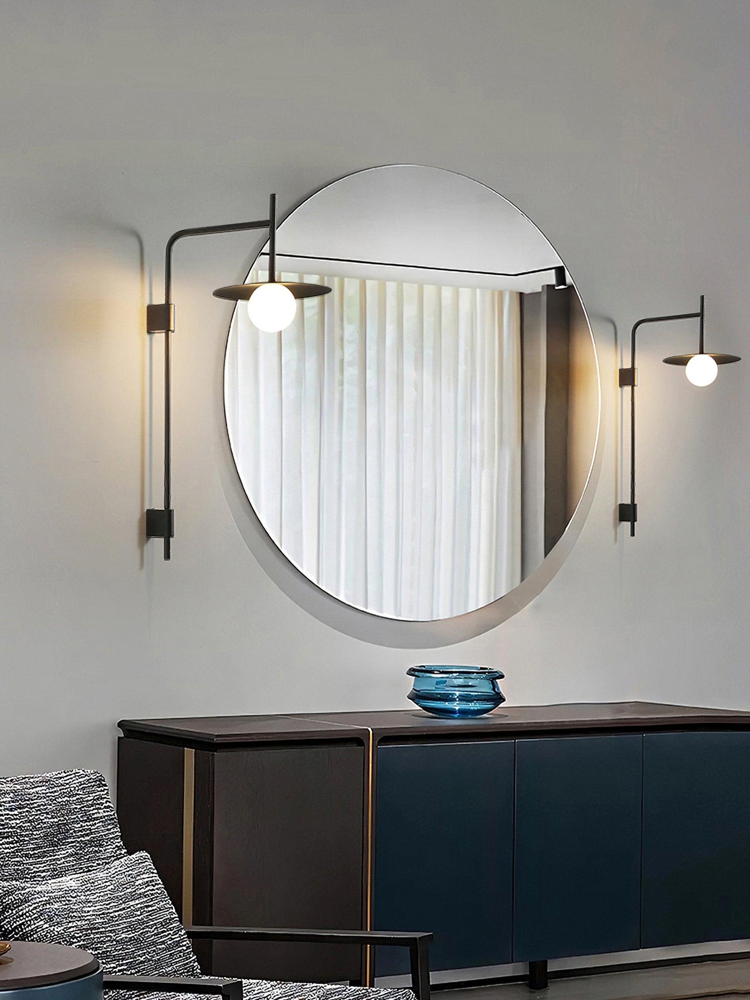 Gea Swing Arm Wall Lamp | Metal & Glass | Set of 2