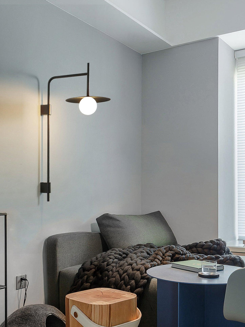 Gea Swing Arm Wall Lamp | Metal & Glass | Set of 2