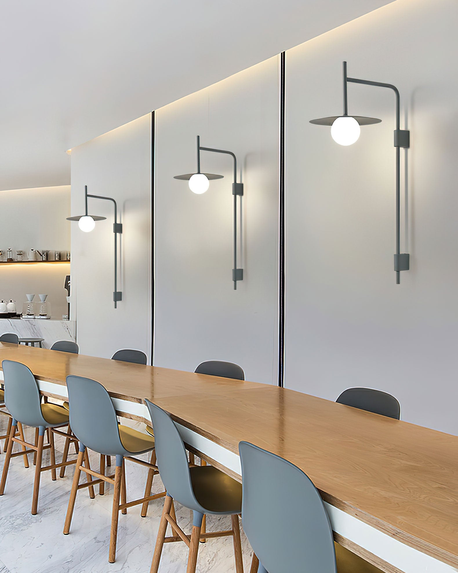 Gea Wall Light | Metal & Glass | White, Black, Gray