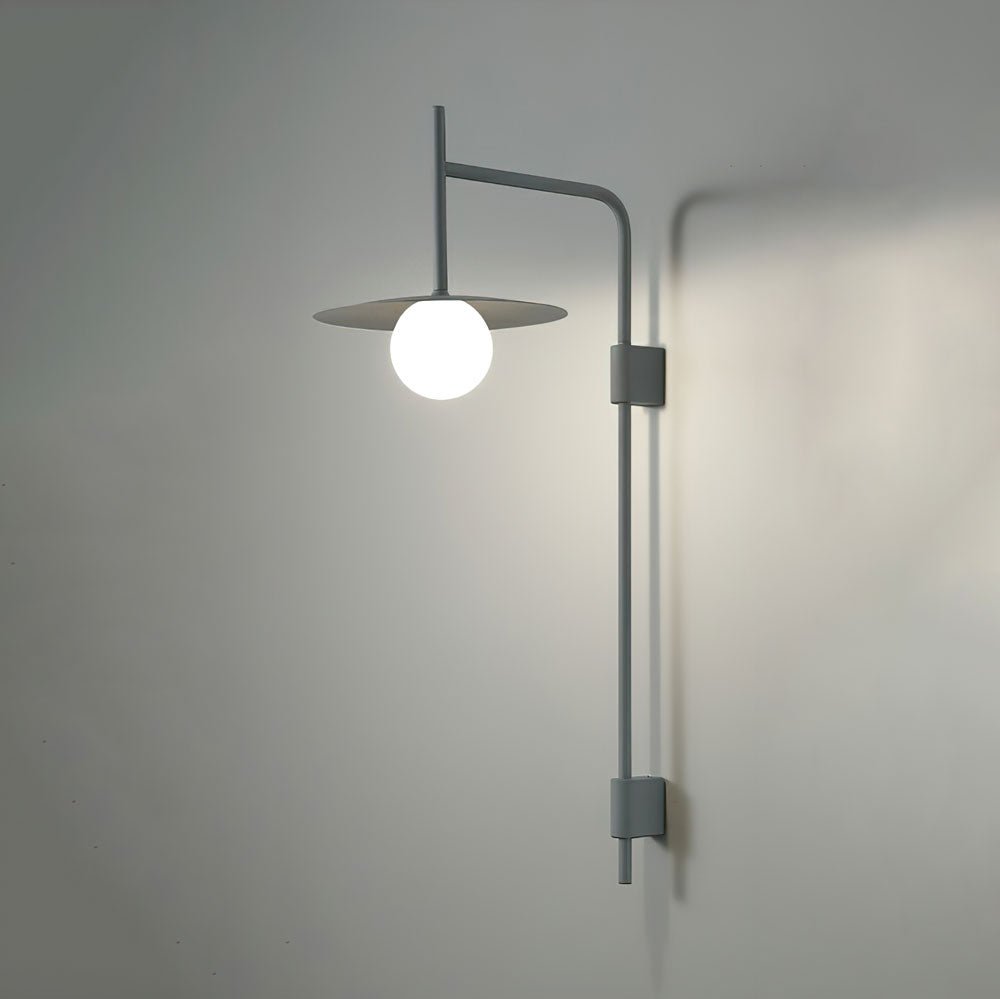 Gea Wall Light | Metal & Glass | White, Black, Gray