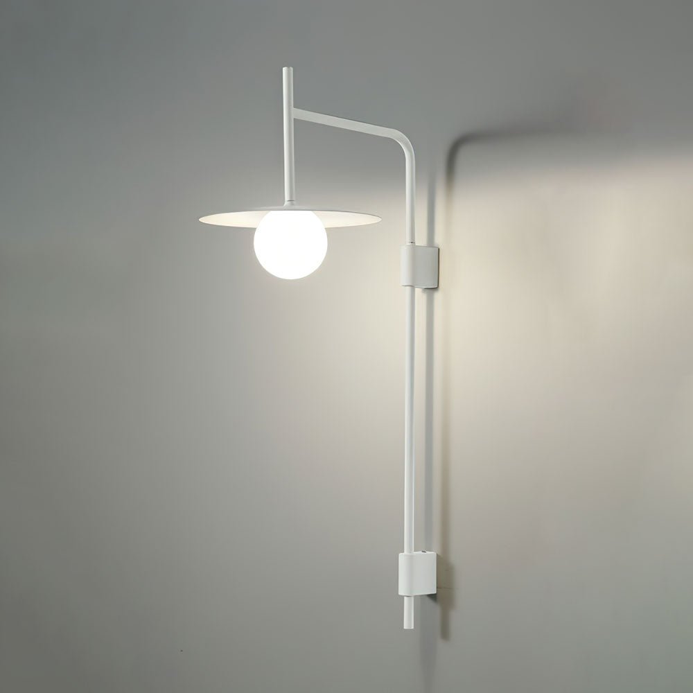 Gea Wall Light | Metal & Glass | White, Black, Gray