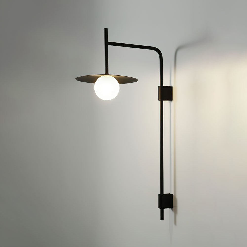 Gea Wall Light | Metal & Glass | White, Black, Gray