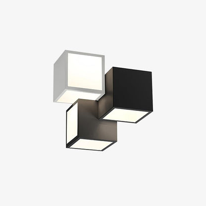 Geometric Ceiling Lamp | Metal, Acrylic | Black, White