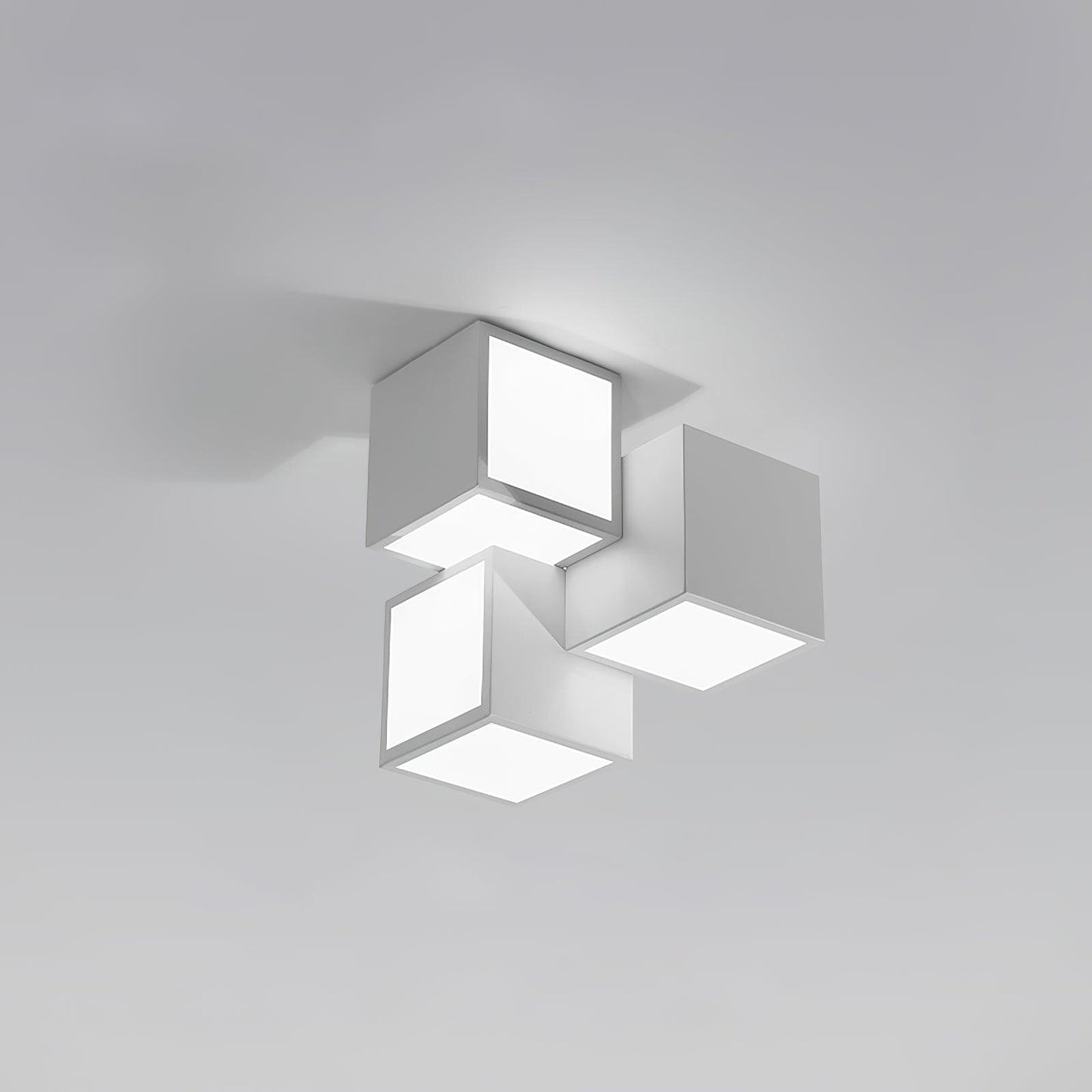 Geometric Ceiling Lamp | Metal, Acrylic | Black, White