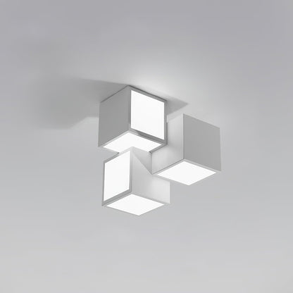 Geometric Ceiling Lamp | Metal, Acrylic | Black, White