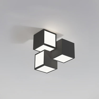 Geometric Ceiling Lamp | Metal, Acrylic | Black, White