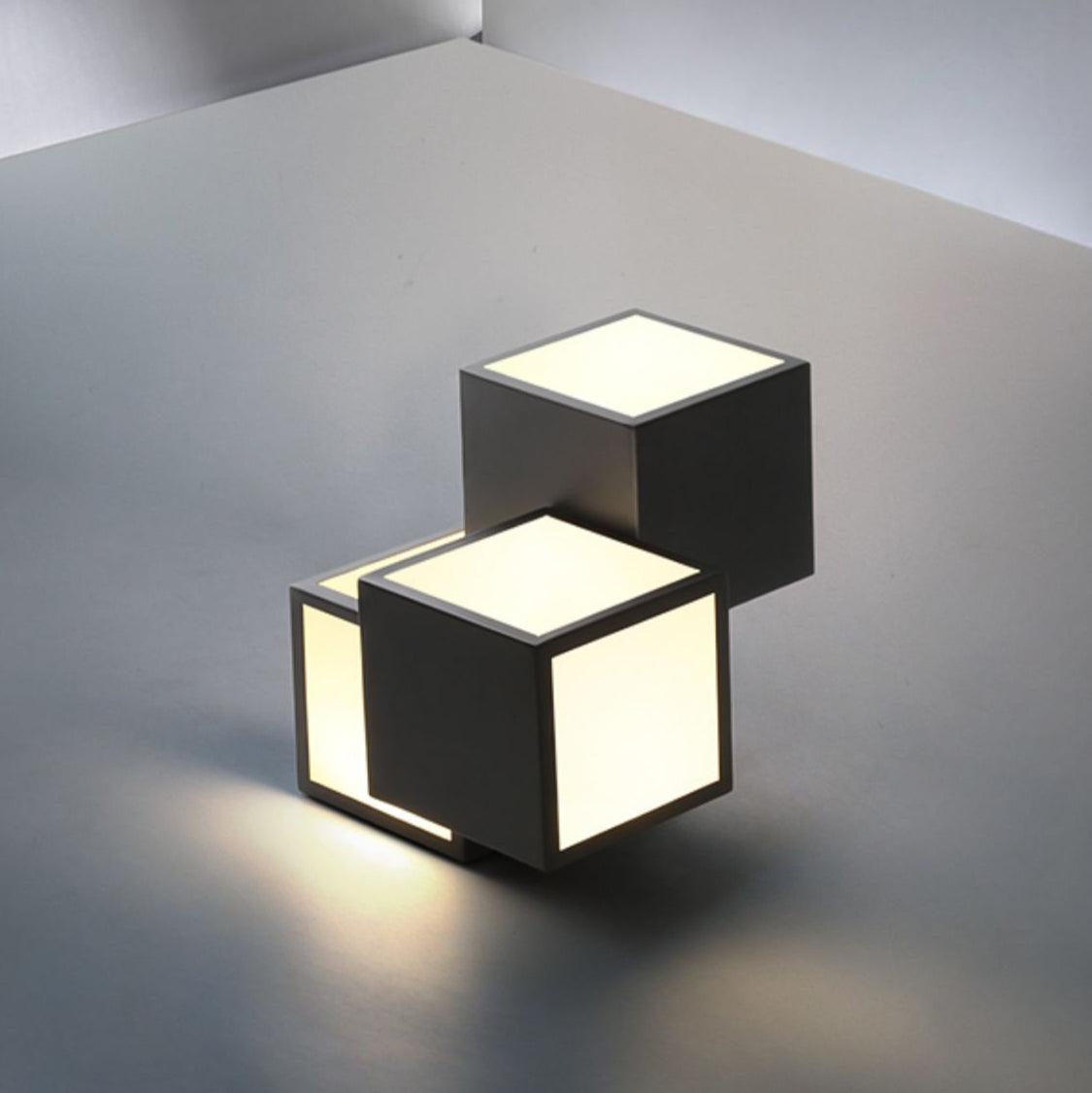 Geometric Ceiling Lamp | Metal, Acrylic | Black, White