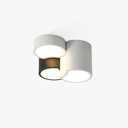 Geometric Ceiling Light | LED Dimming | White & Black