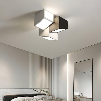 Geometric Ceiling Light | LED Dimming | White & Black