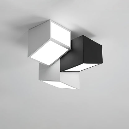 Geometric Ceiling Light | LED Dimming | White & Black
