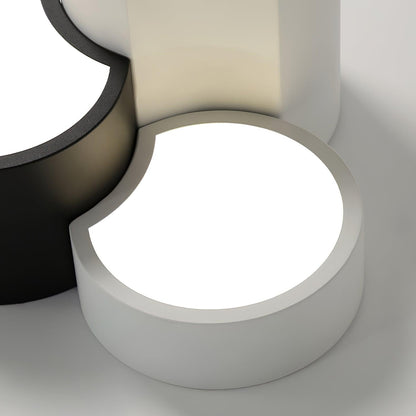 Geometric Ceiling Light | LED Dimming | White & Black