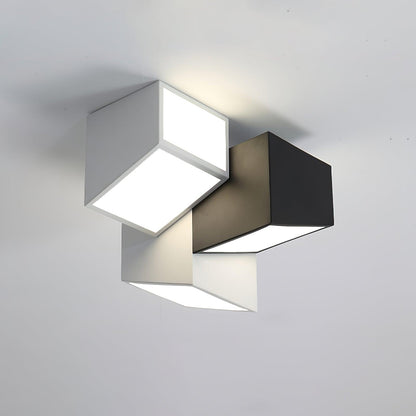 Geometric Ceiling Light | LED Dimming | White & Black