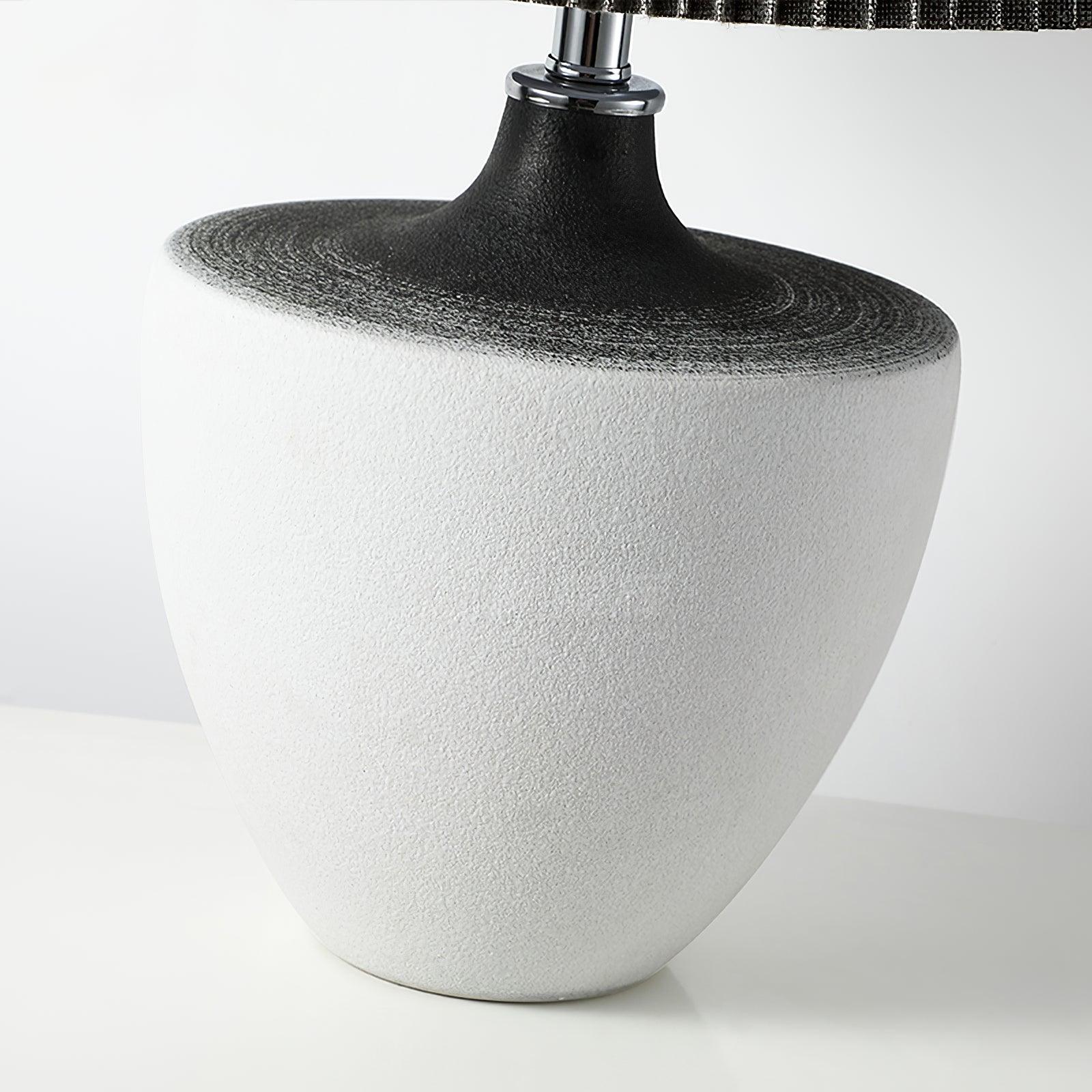 Ghassan Table Lamp | Ceramic | White and Grey