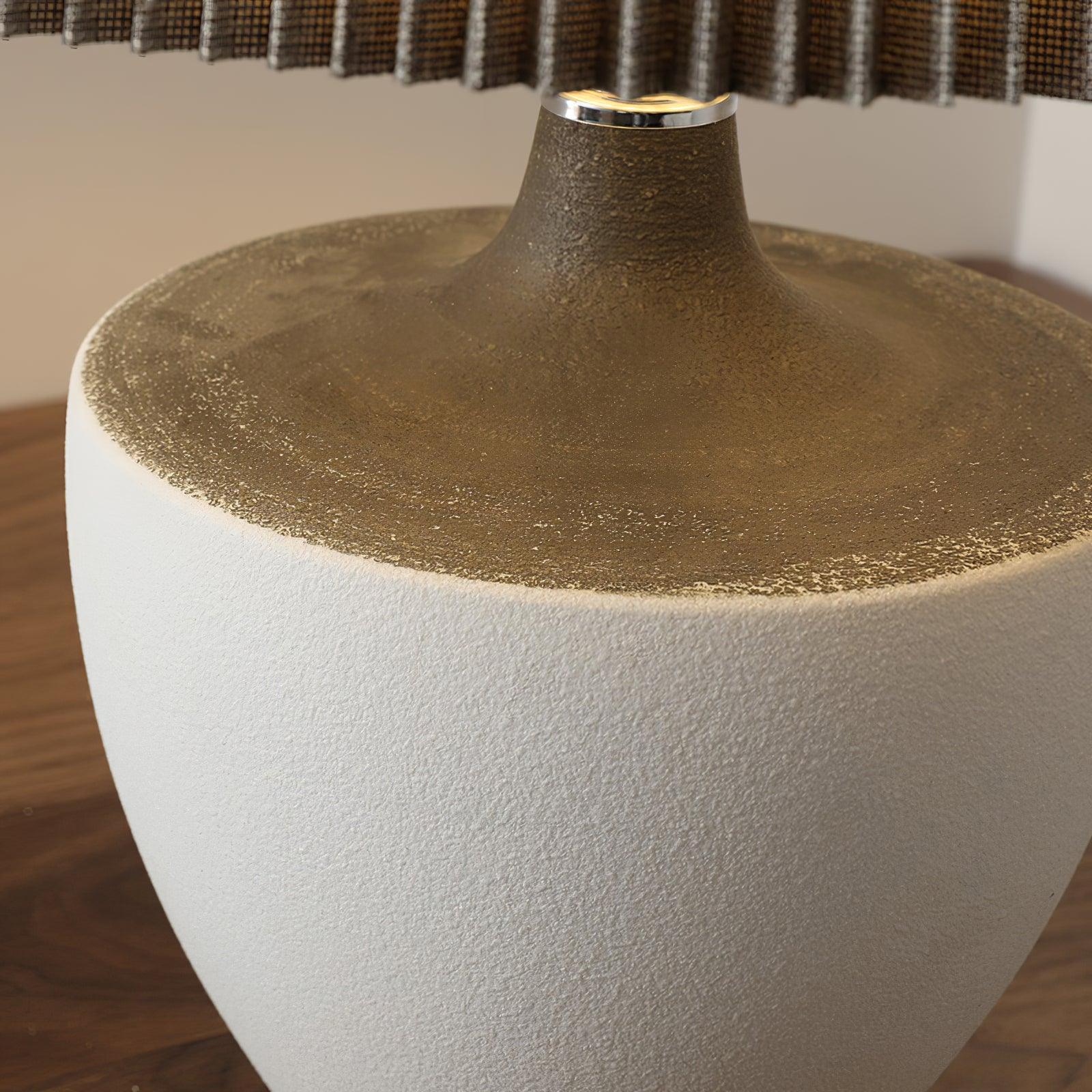 Ghassan Table Lamp | Ceramic | White and Grey