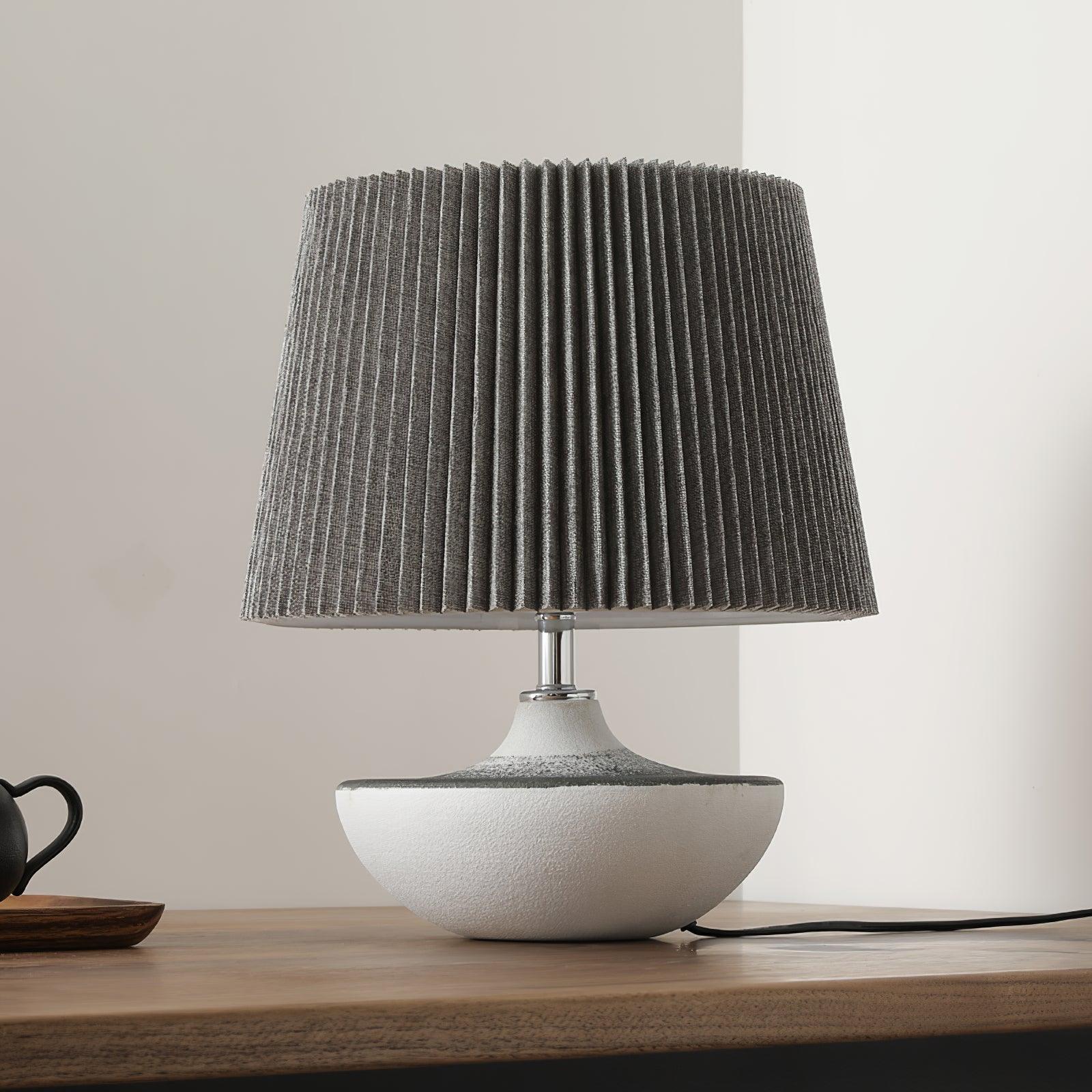 Ghassan Table Lamp | Ceramic | White and Grey