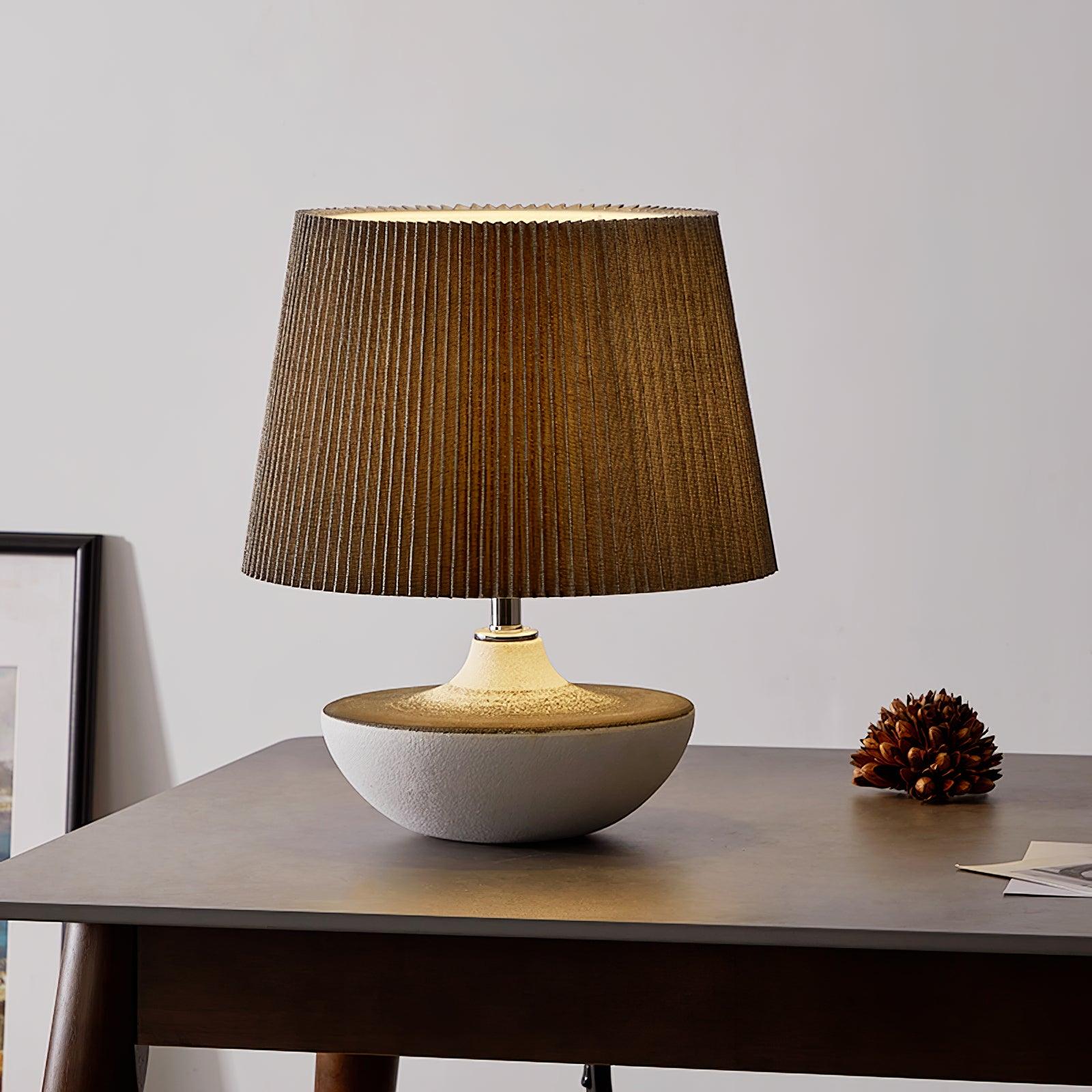Ghassan Table Lamp | Ceramic | White and Grey