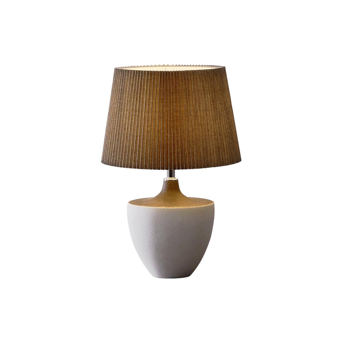 Ghassan Table Lamp | Ceramic | White and Grey