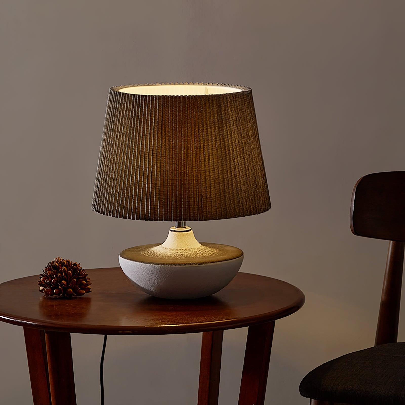 Ghassan Table Lamp | Ceramic | White and Grey