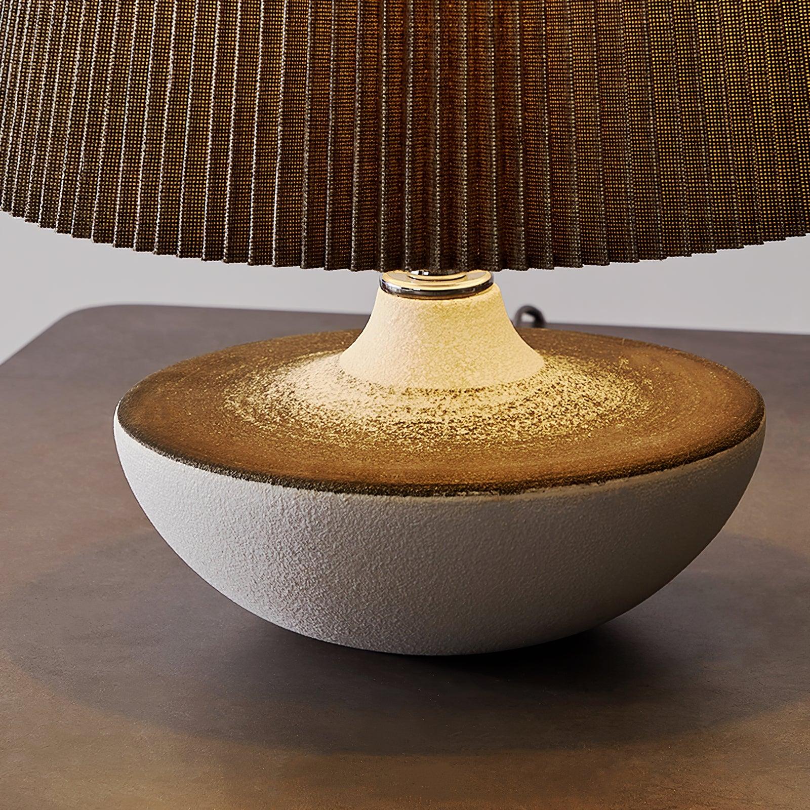 Ghassan Table Lamp | Ceramic | White and Grey