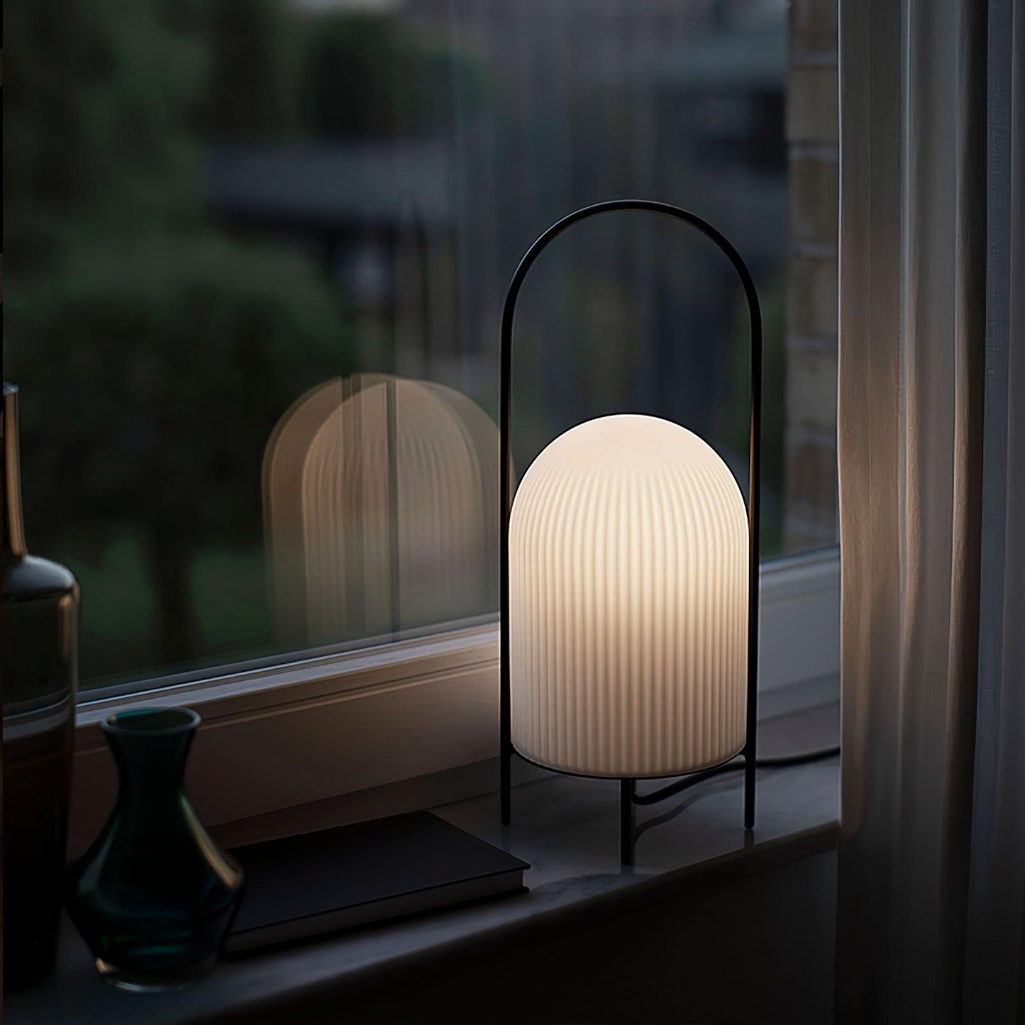 Ghost Table Lamp | Metal & Glass | White