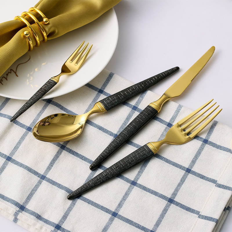 Gourmand Cutlery Set | Gold Stainless Steel | 5-Piece