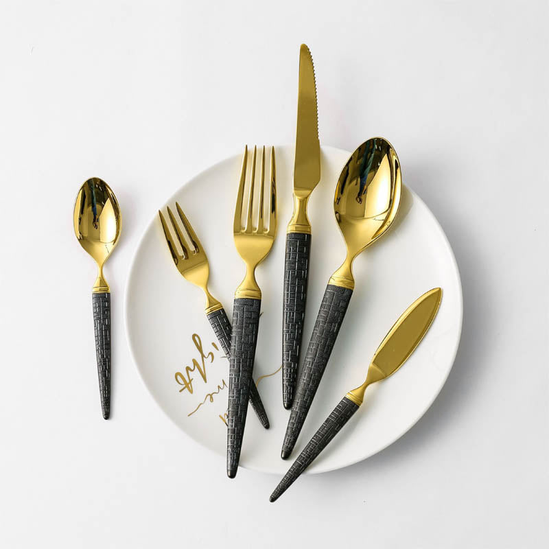 Gourmand Cutlery Set | Gold Stainless Steel | 5-Piece