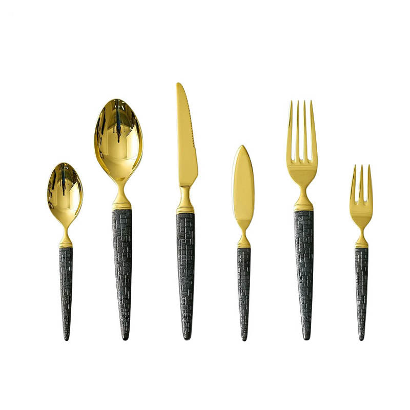Gourmand Cutlery Set | Gold Stainless Steel | 5-Piece