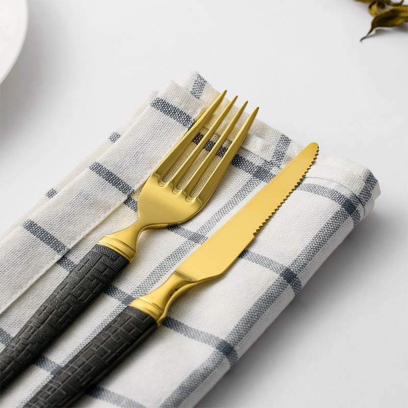 Gourmand Cutlery Set | Gold Stainless Steel | 5-Piece