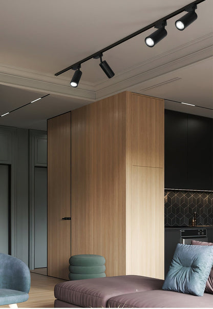 Gilded Rail Track Light | Metal & Aluminum | Black, White