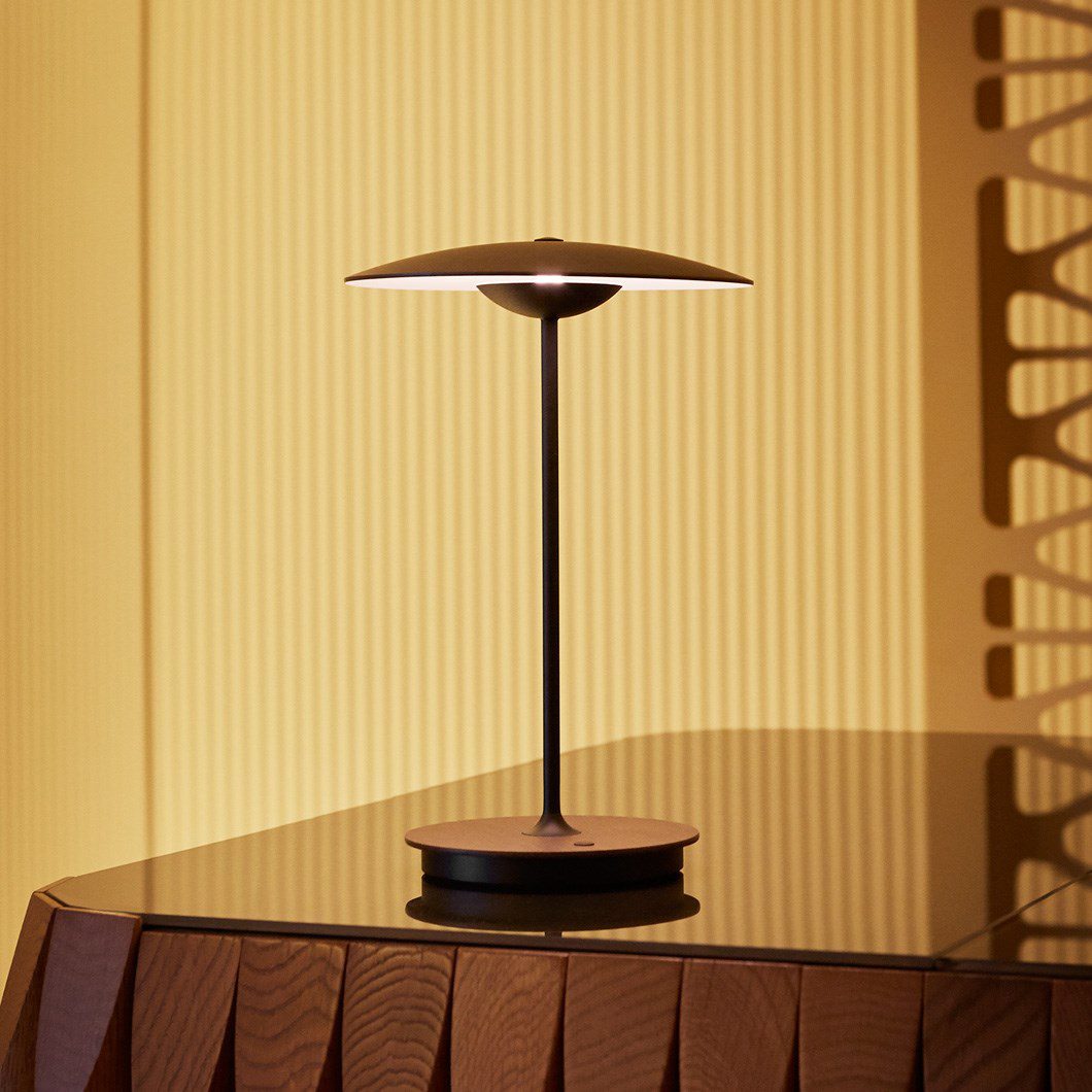 Ginger Table Light | Metal | Woodgrain and Matt Black