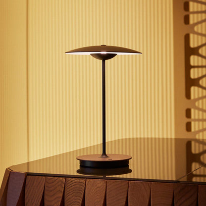 Ginger Table Light | Metal | Woodgrain and Matt Black