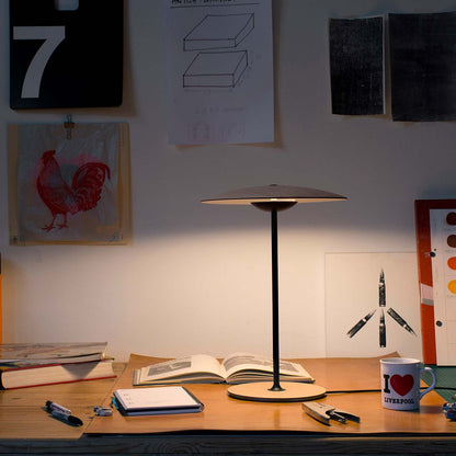 Ginger Table Light | Metal | Woodgrain and Matt Black