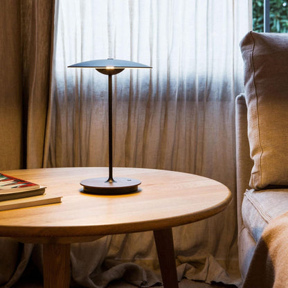 Ginger Table Light | Metal | Woodgrain and Matt Black