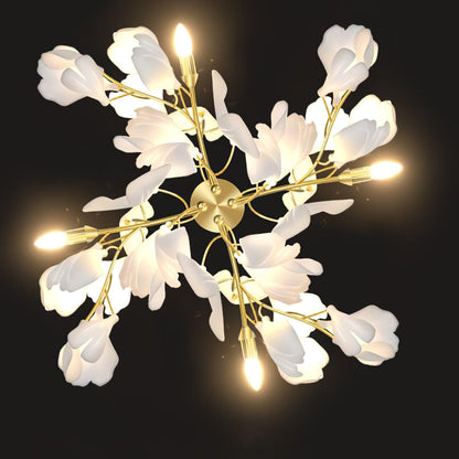 Gingko Wall Lamp | Gold Metal & White Shade | Set of 2