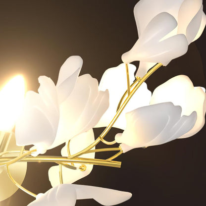 Gingko Wall Lamp | Gold Metal & White Shade | Set of 2