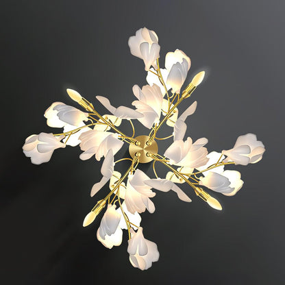 Gingko Wall Lamp | Gold Metal & White Shade | Set of 2