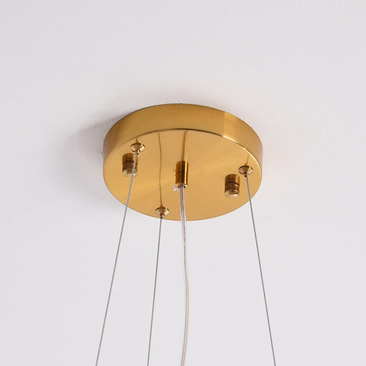 Gingko Chandelier | Ceramic & Brass | Gold & White, Multiple Sizes