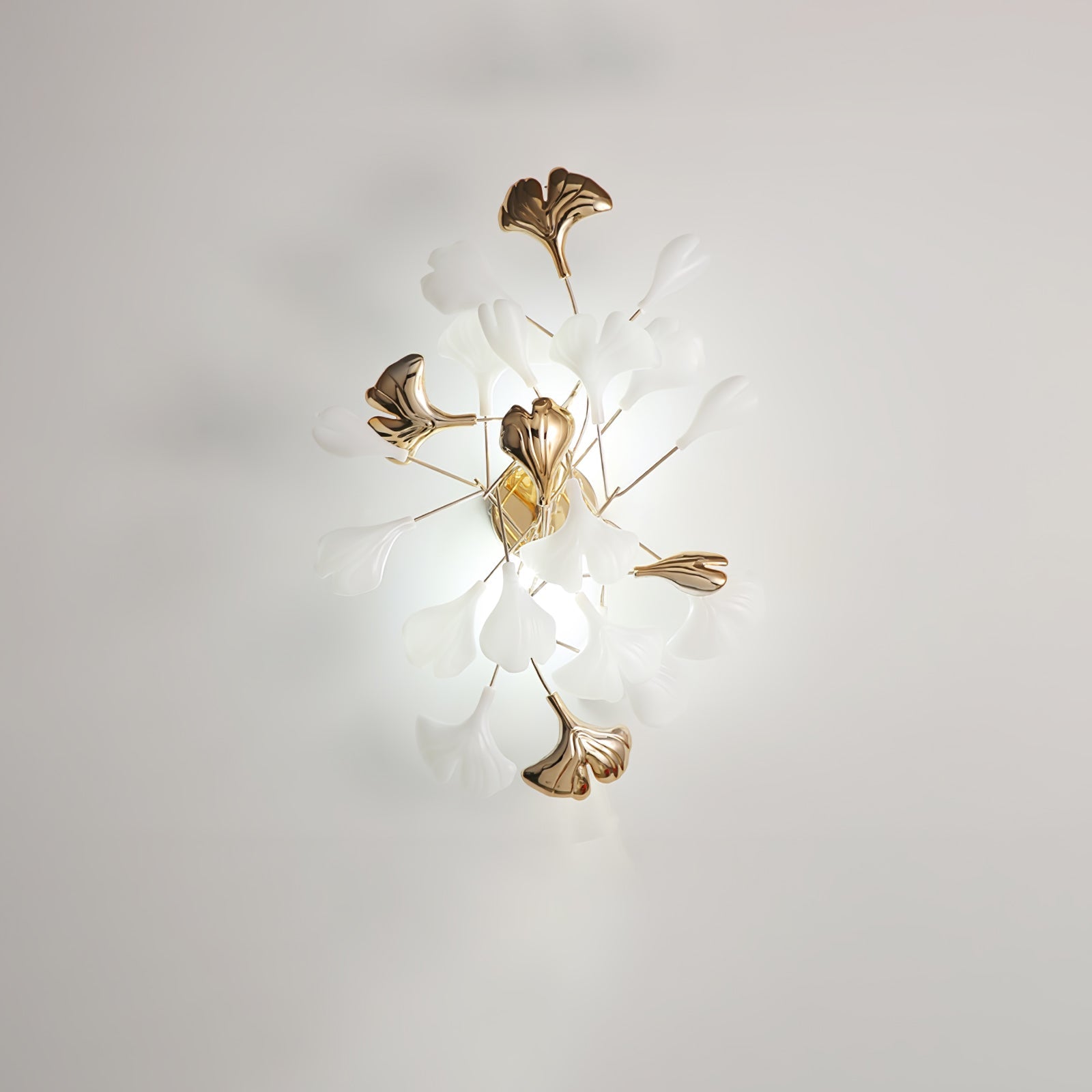 Ginkgo Wall Lamp | Gold & White | Set of 2