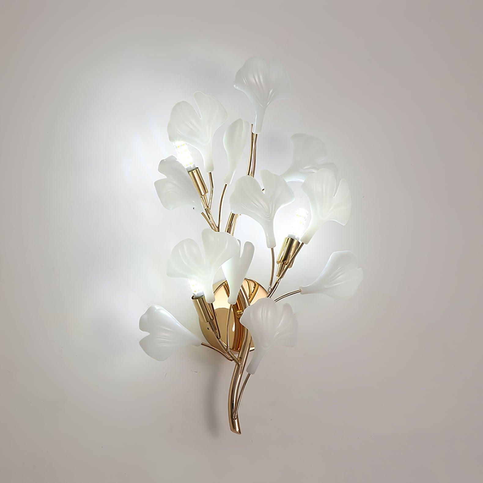 Ginkgo Wall Lamp | Gold & White | Set of 2