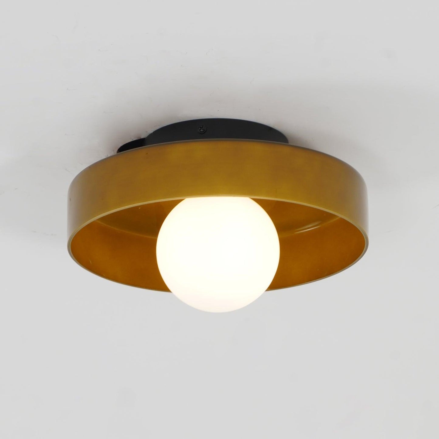 Gino Ceiling Lamp | Handcrafted Metal & Glass | 25cm Diameter