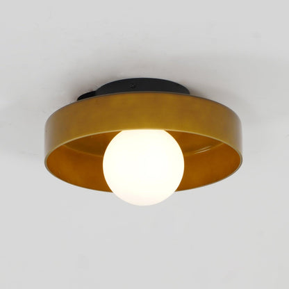 Gino Ceiling Lamp | Handcrafted Metal & Glass | 25cm Diameter