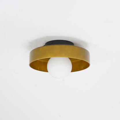Gino Ceiling Lamp | Handcrafted Metal & Glass | 25cm Diameter