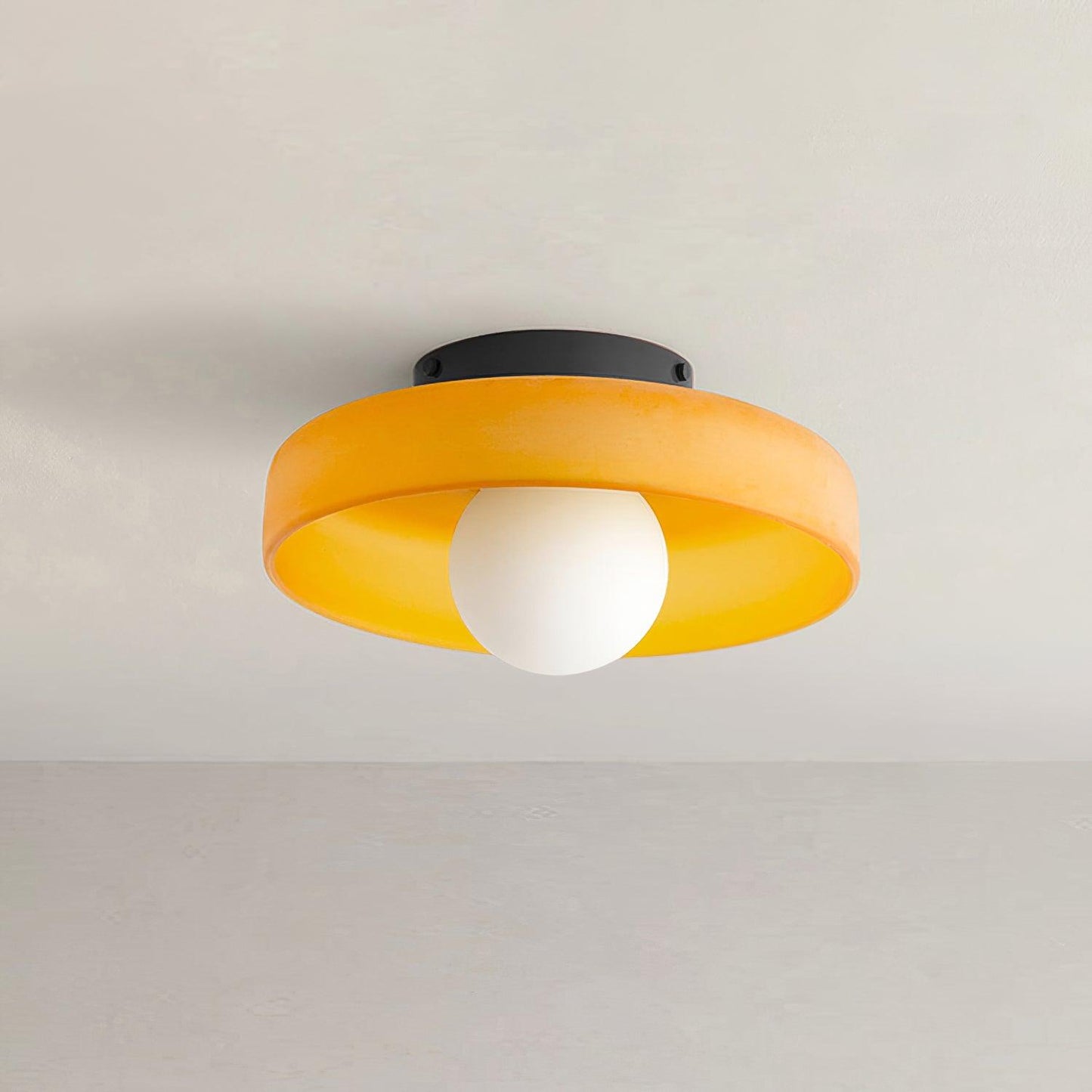 Gino Ceiling Lamp | Handcrafted Metal & Glass | 25cm Diameter